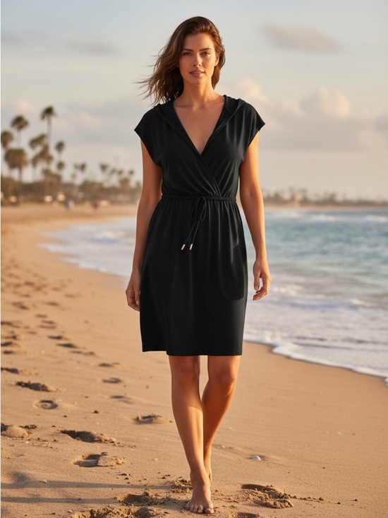 Dotti Other - Dotti Black Deep V Neck Swim Coverup Tunic